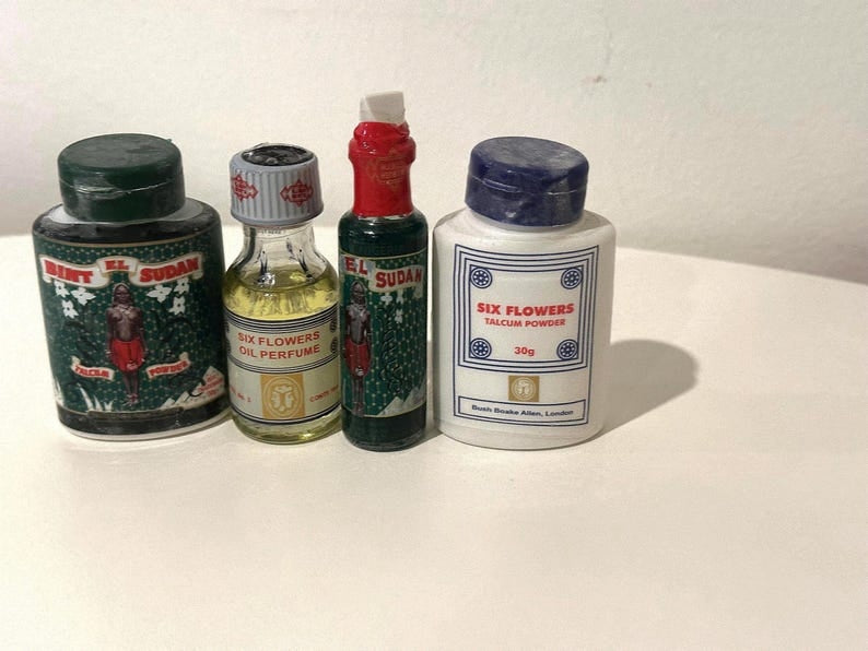 4 in 1 Bint et al Sudan oil perfume, powder,six flower oil perfume, powder