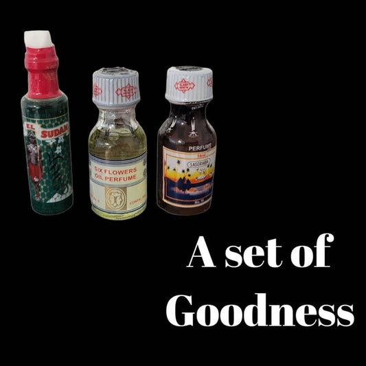 Set of 1 Six flower, I Sasorabia and 1 Bint El Sudan oil Perfume