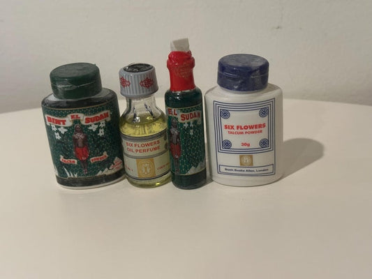 4 in 1 Bint et al Sudan oil perfume, powder,six flower oil perfume, powder