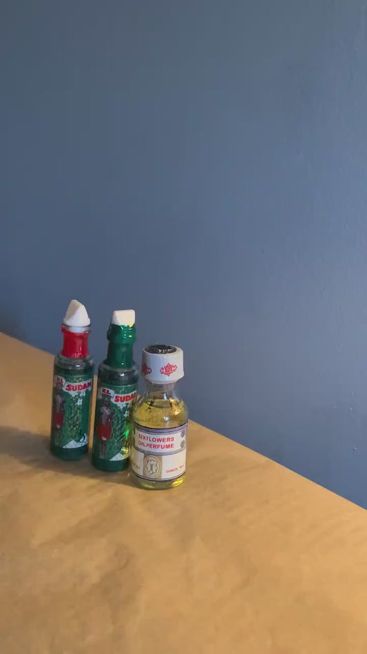 Bint El Sudan Red & Green Perfume + Six Flowers Oil Perfume | Spiritual Perfume Oil Trio for Love, Favor, Attraction, and Sweetness