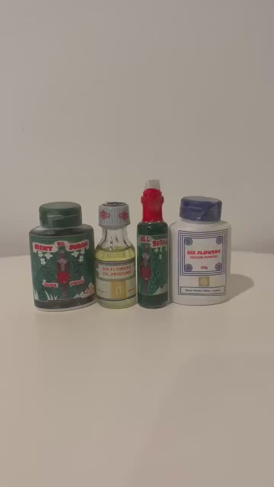 4 in 1 Bint et al Sudan oil perfume, powder,six flower oil perfume, powder